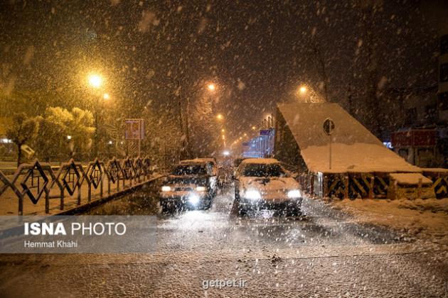 بارش برف و باران در تهران