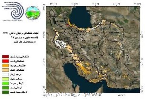 نقشه پایش خشكسالی و بحران در منابع طبیعی تهیه شد