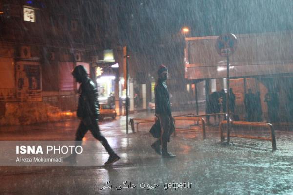 آگهی هواشناسی نسبت به وقوع رگبار در پنج استان