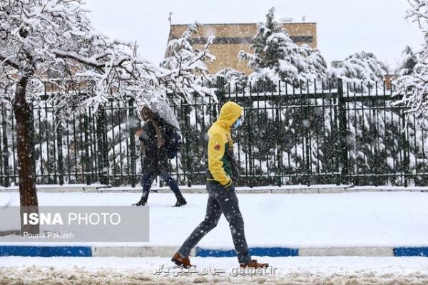 بارش برف و باران در 16 استان